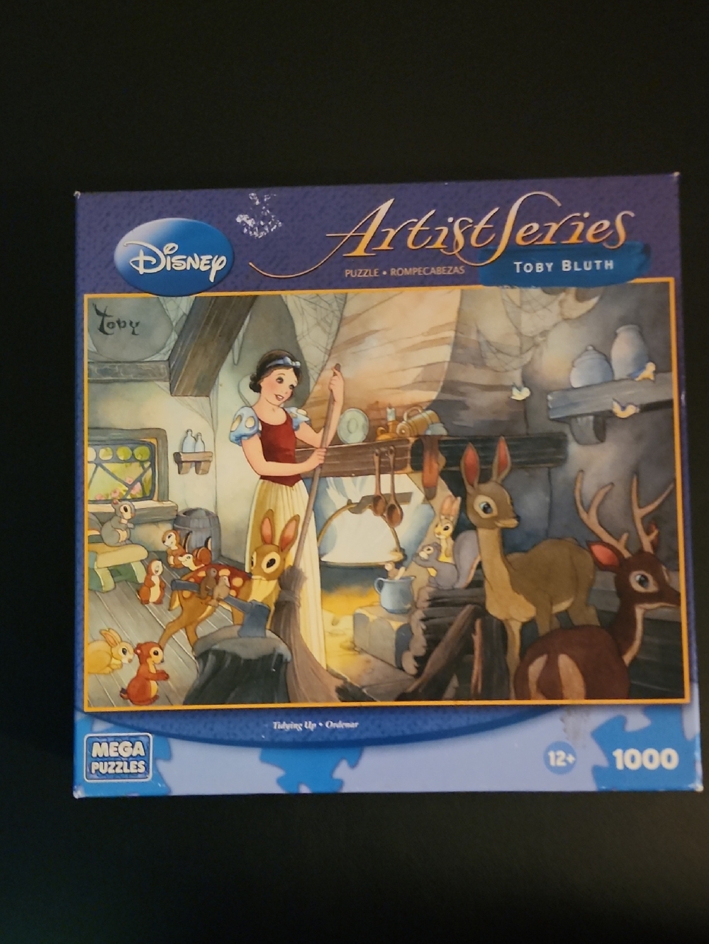 Disney Snow White Artist Series Puzzle Box — Blue and Multicolor Artwork